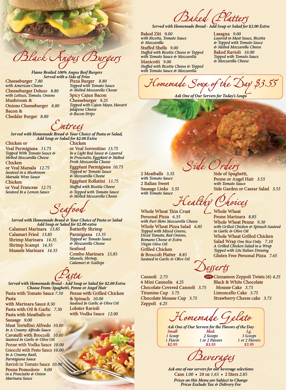 Goodfellows Pizza and Italian Specialties in Fords Menu